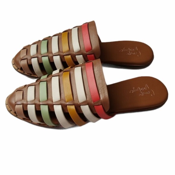 NWOT Crown Vintage Leather Mules Sandals - Picture 8 of 8